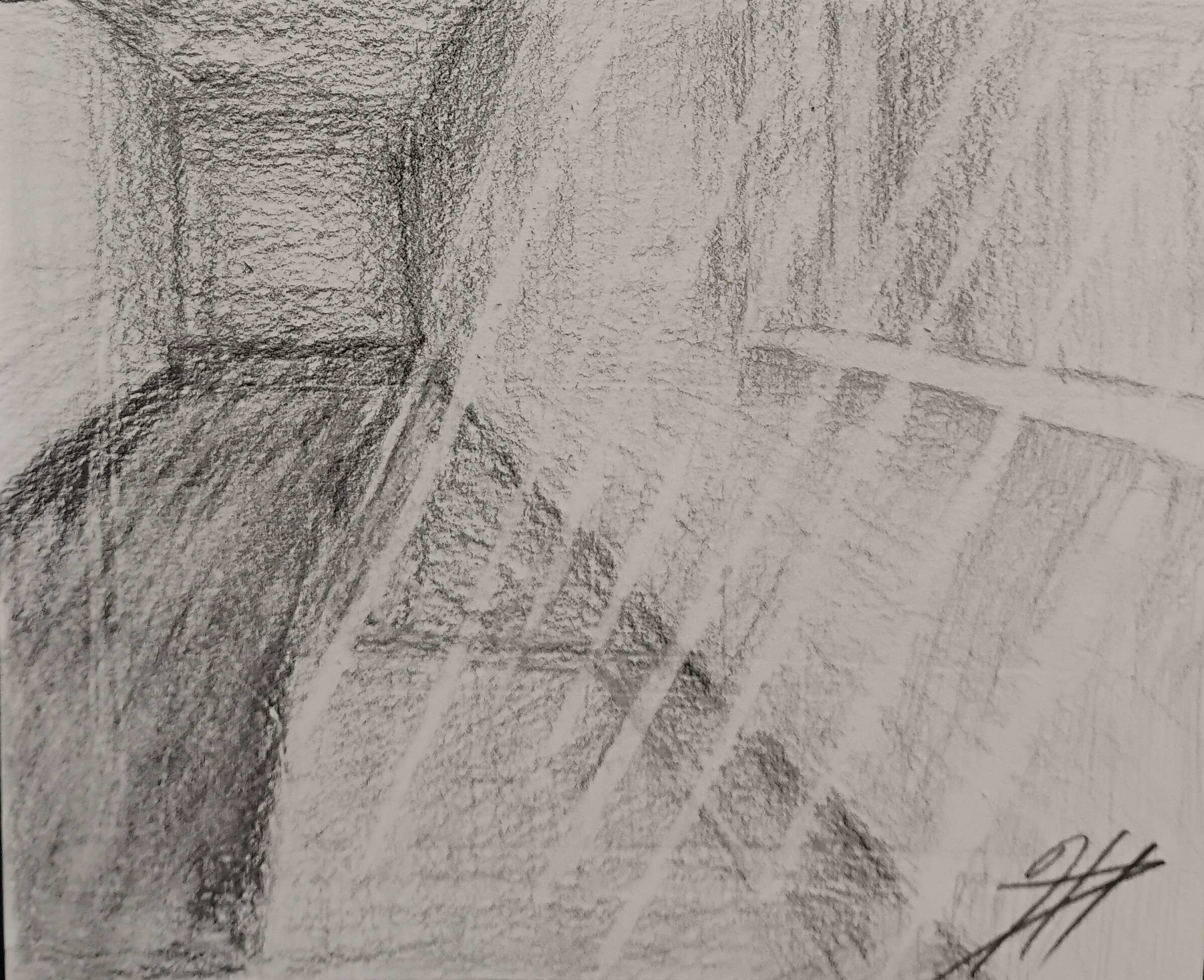 Sunbeams in the Hallway, another example of my newfound rendering skills.
