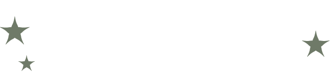 Text displaying 'Rebecca Rozelle Pressnall' with decorative stars on a black background.