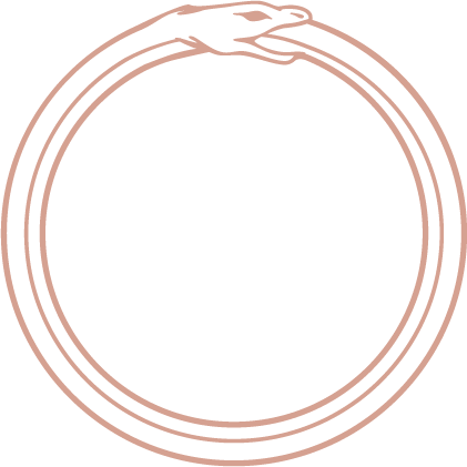 A simple illustration of a circular ring or bracelet with a twisted design on top.