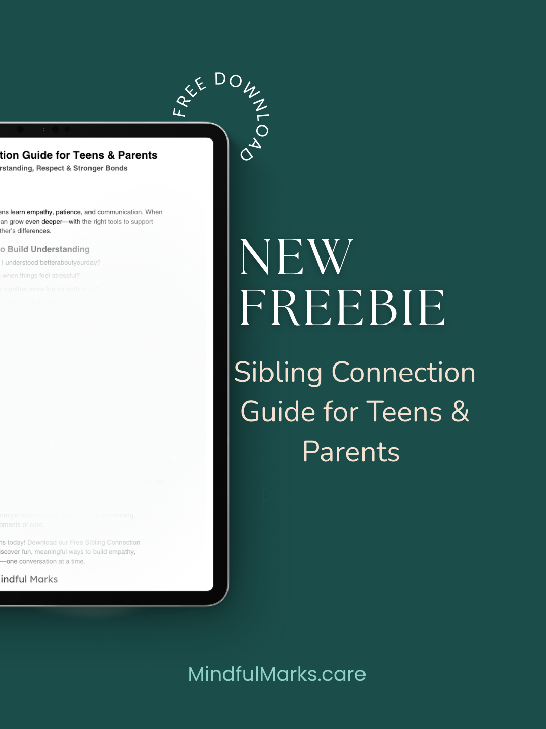 Infographic of: Sibling Connection Guide for  autistic teens  and their parents