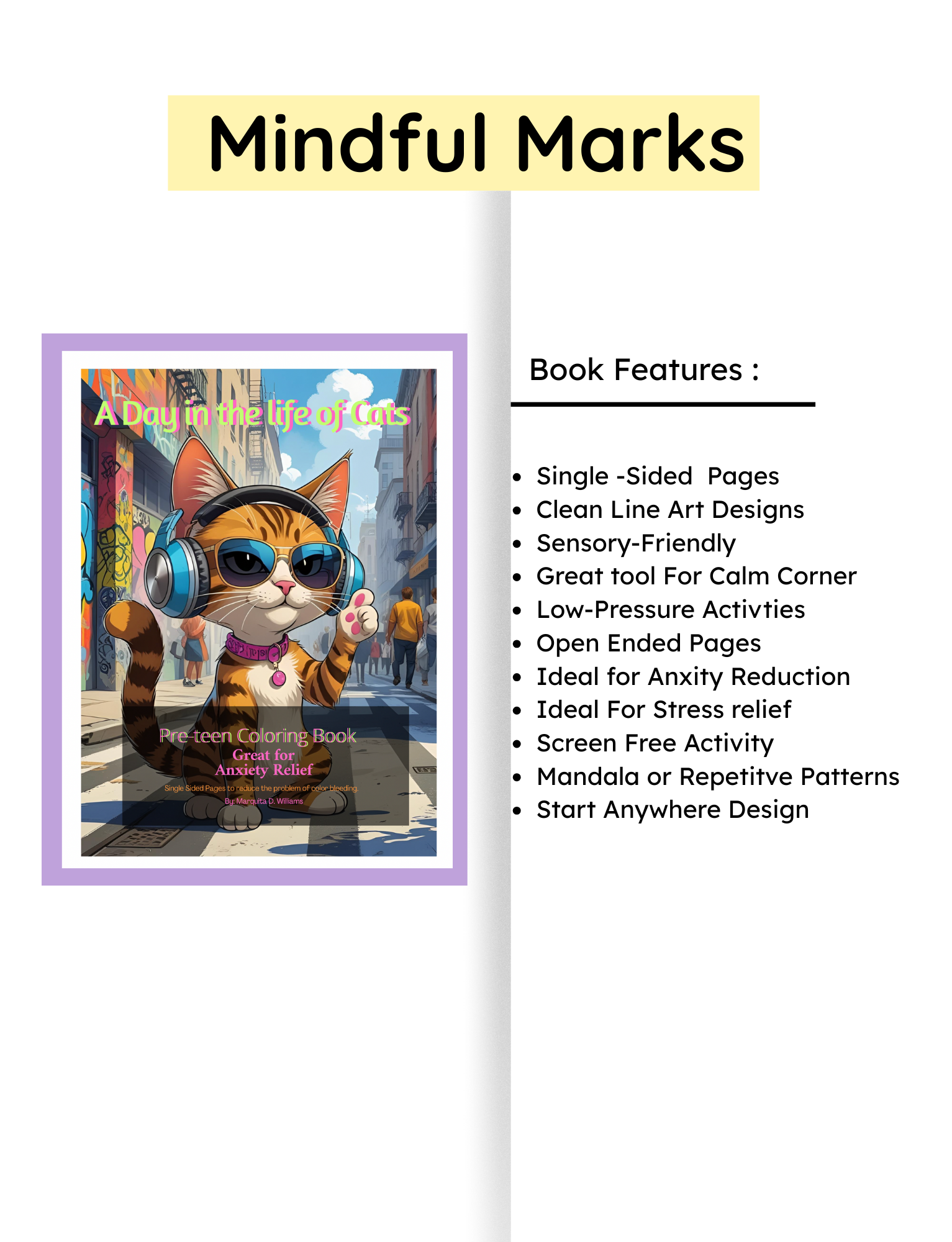 A Day in the Life of Cats: Cute Cat Coloring Book Adventure