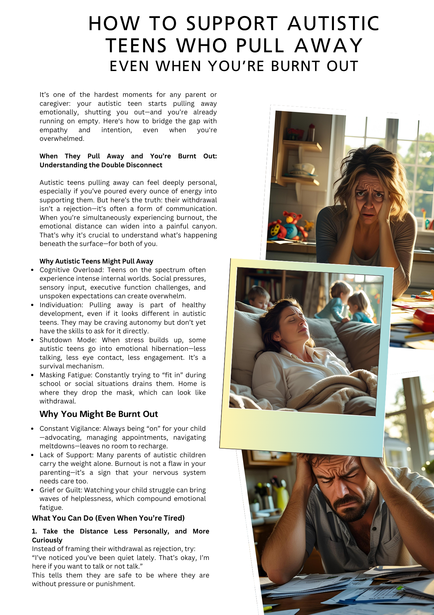 How To support Autistic teens who pull away even when you are burnt out