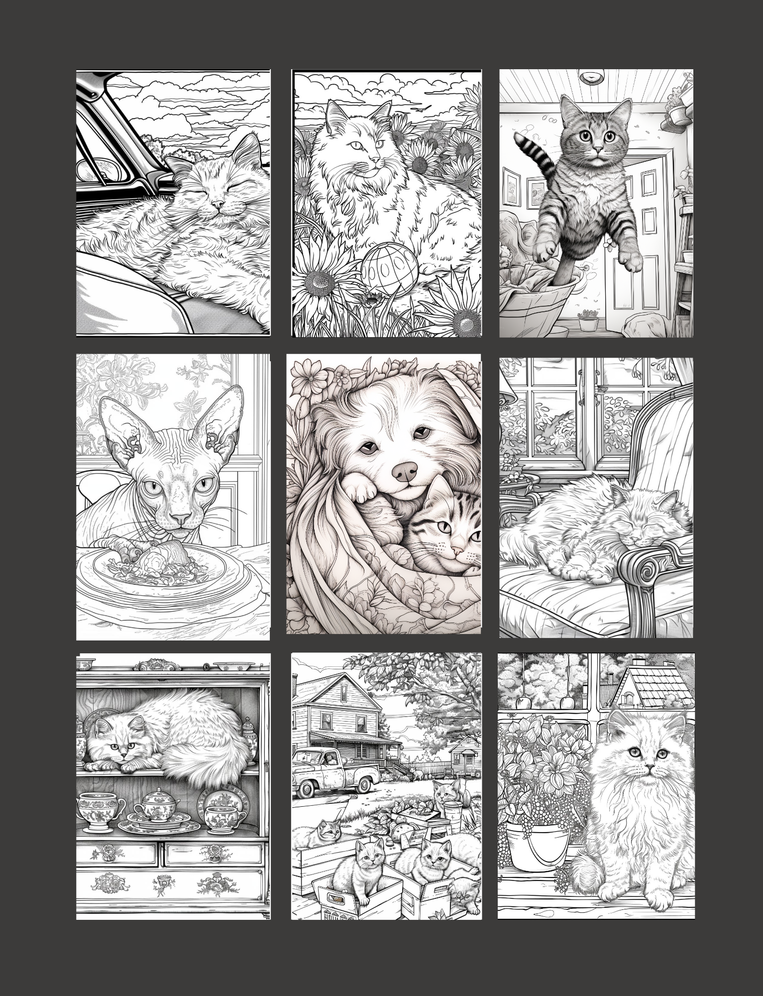 Cats Are Just Different: Unique Cat Coloring Book for Cat Lovers