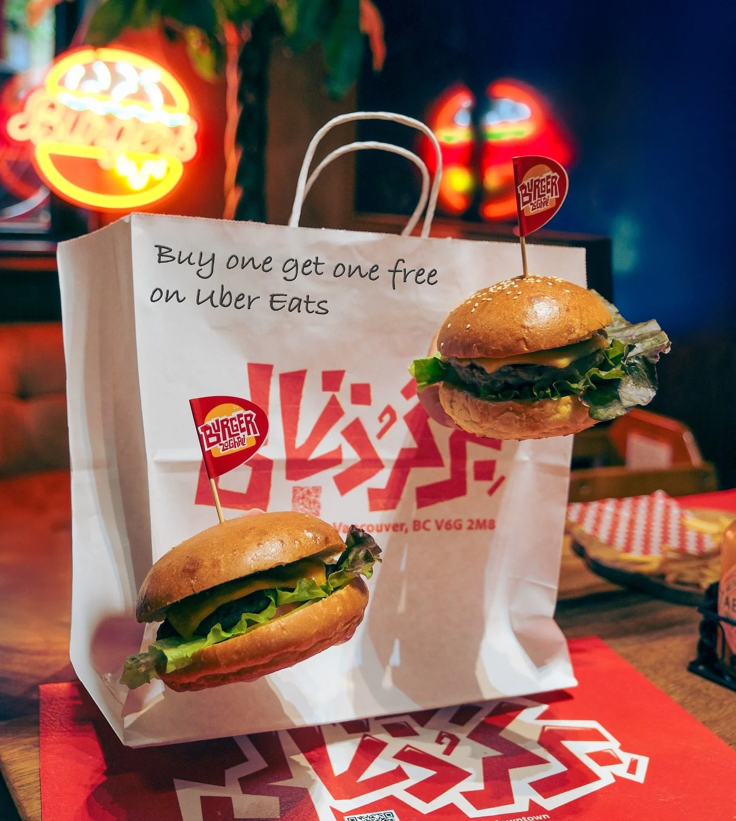 ✨Don&rsquo;t miss the chance of amazing offer on Uber Eats

🤩Buy one get one free🤩

- Zoghali Burger
- Mushroom Onion Smash 
- Chicken Tenders 

@ubereats