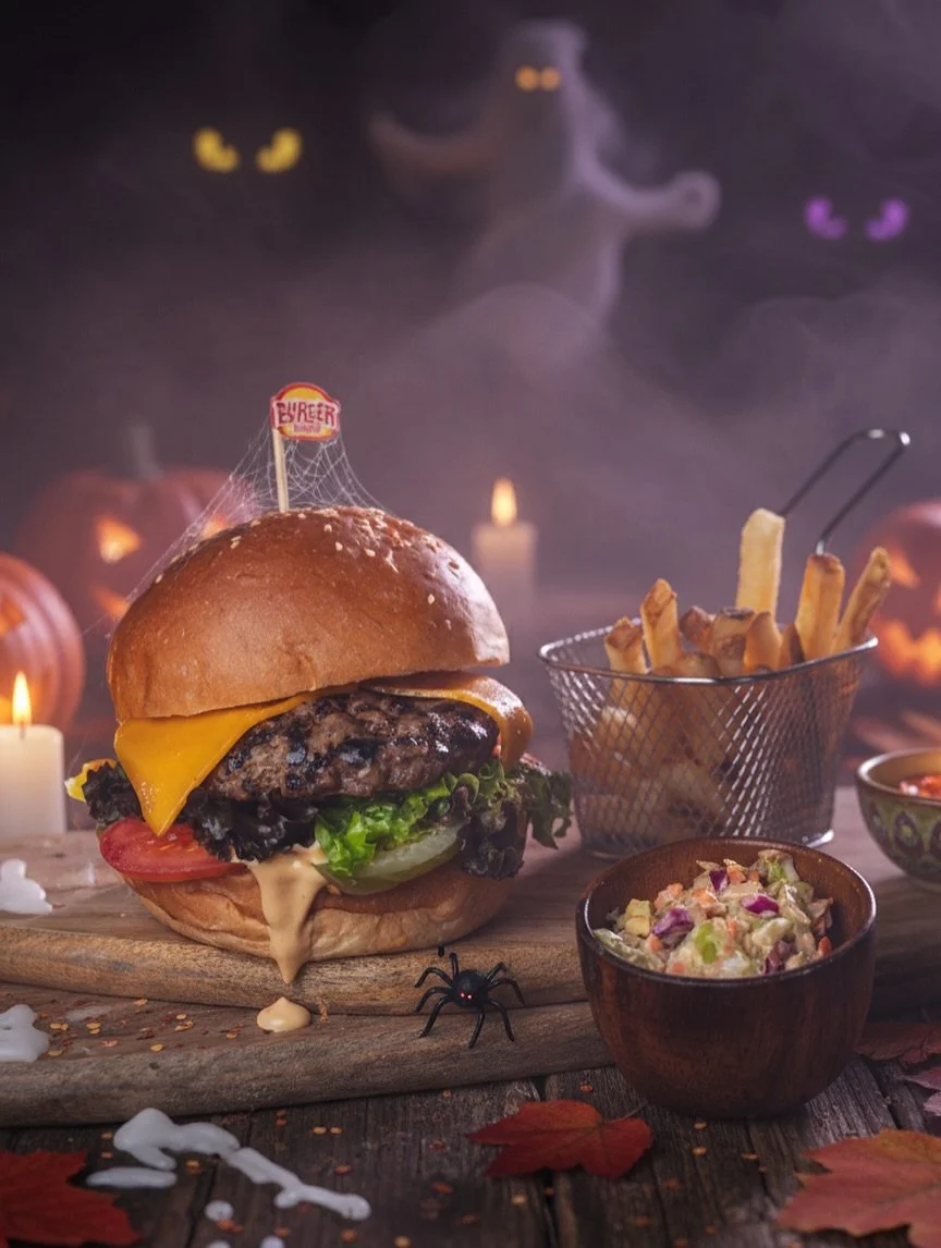 Happy Halloween from Burger Zoghali! 🎃🔥 May your night be spooky, saucy, and perfectly grilled!

#burger #burgerlover #burgerzoghali #burgerbun #halloween #halloweenvibes