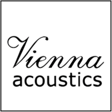 Logo with the text "Vienna acoustics" in black font