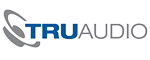 TRU Audio logo with stylized 'T' and 'A' in gray and blue colors.