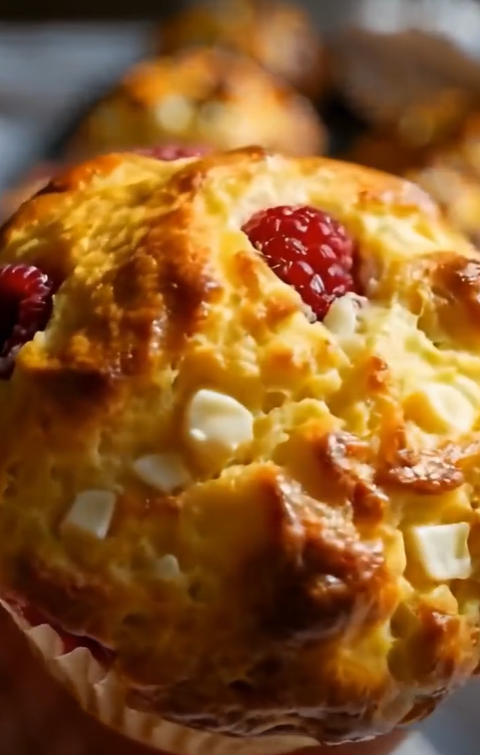 Raspberry Lemon White Chocolate Muffins pic.png