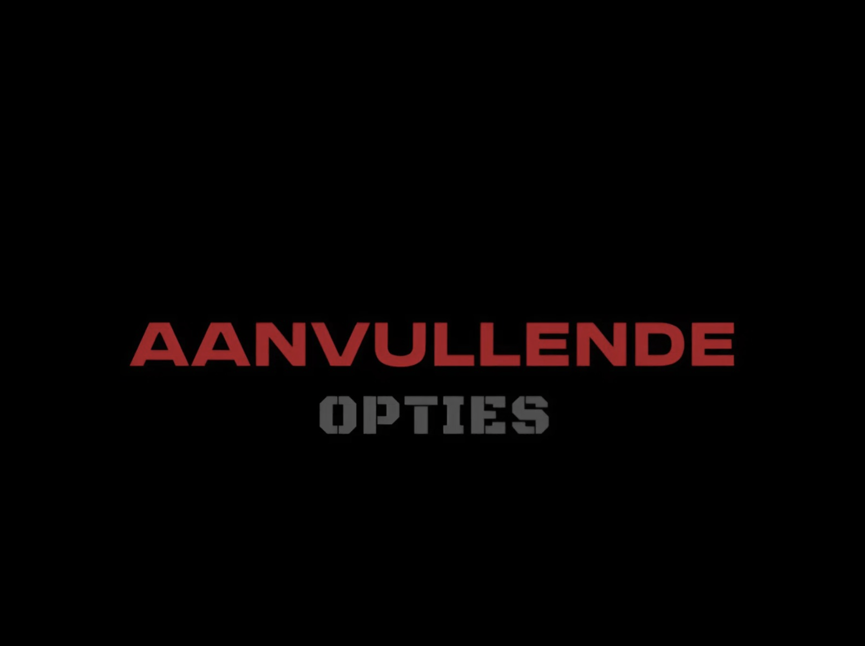 Aanvullende Opties