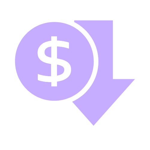 Icon representing cost reduction