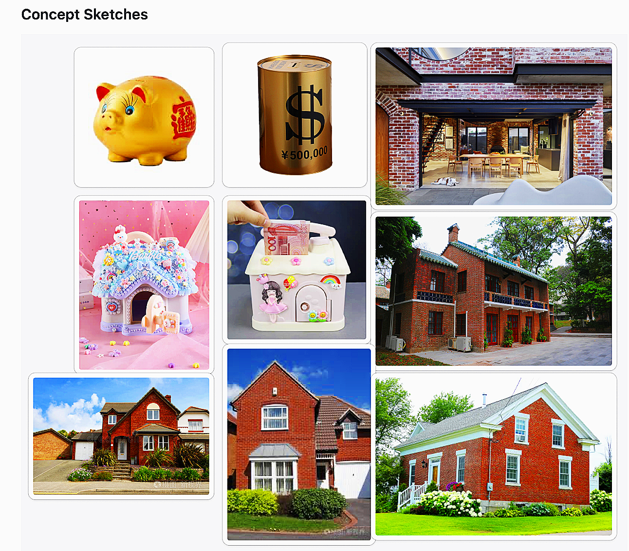 Puppy Bank: Reference moodboard · not the final prototype