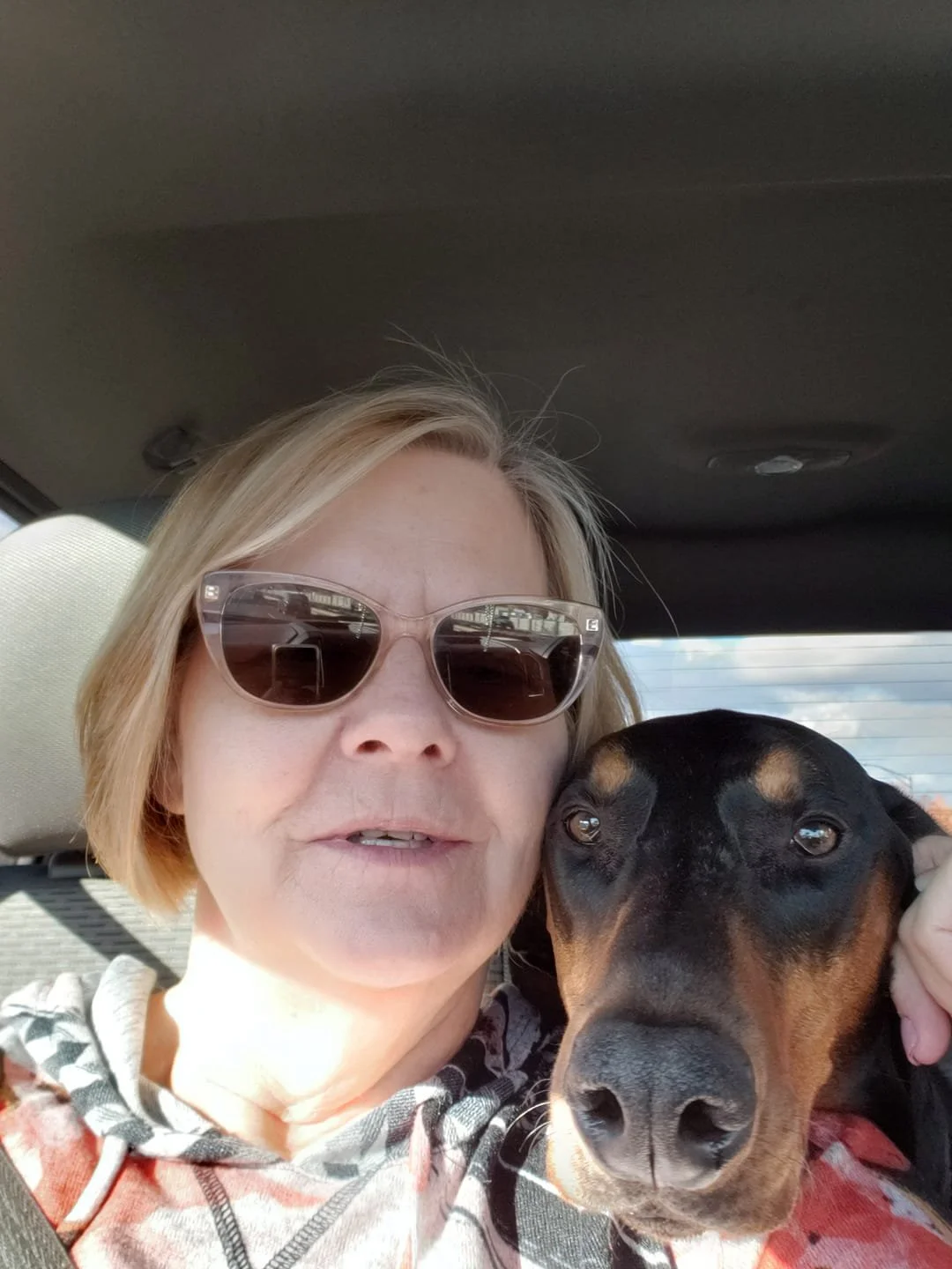 kim and xena the doberman