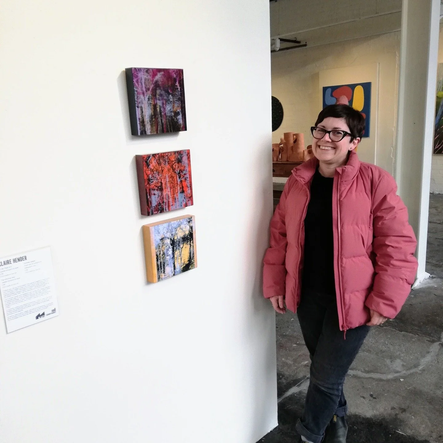 Me standing slightly awkwardly next to my three little paintings, currently on display in the 'Let Us See You' exhibition at the gallery @sunnybankmills! 😊
The exhibition runs until 23rd February 2025. Open 10am - 4pm Tuesday to Saturday & 12pm