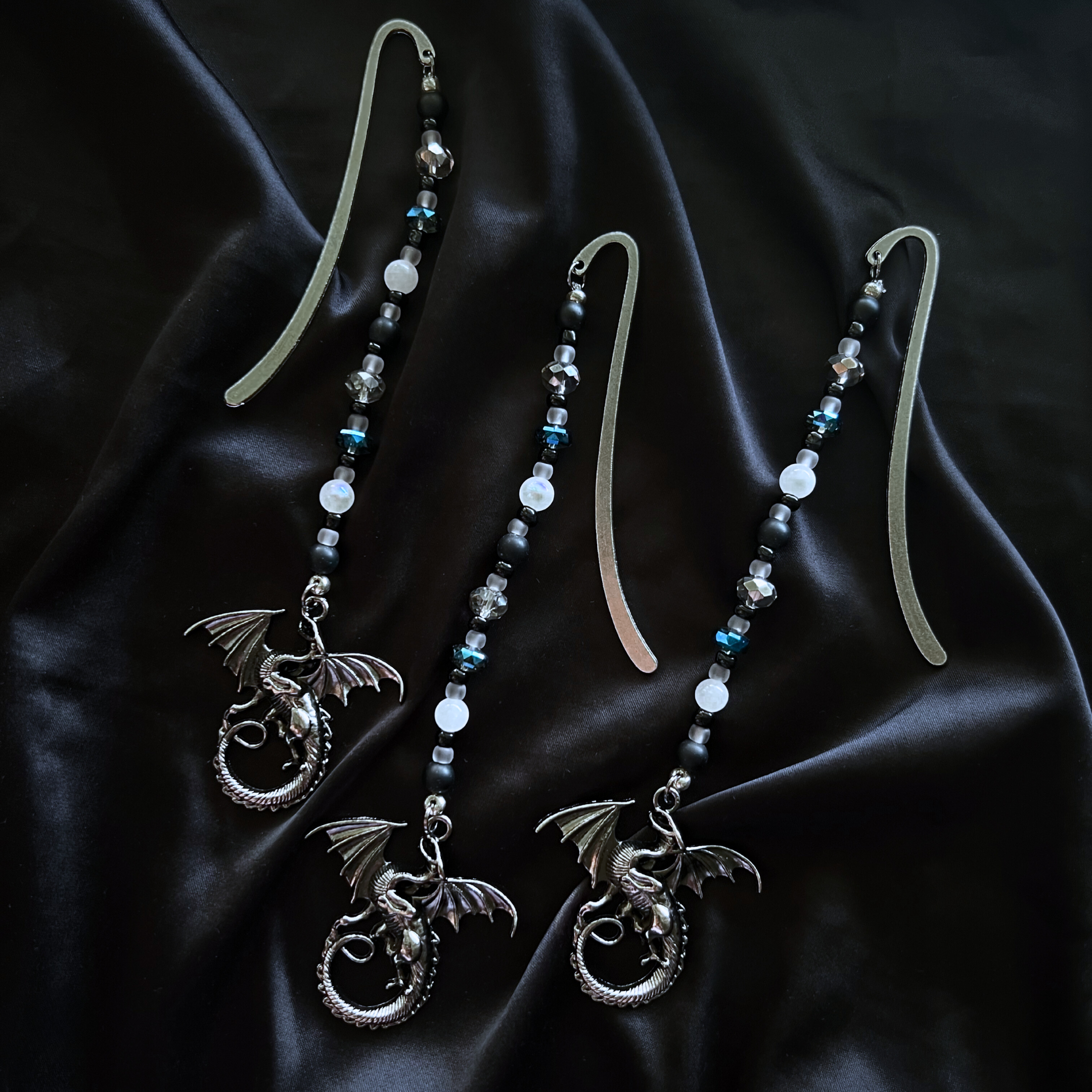Onyx Storm Inspired | BEADED BOOKMARK