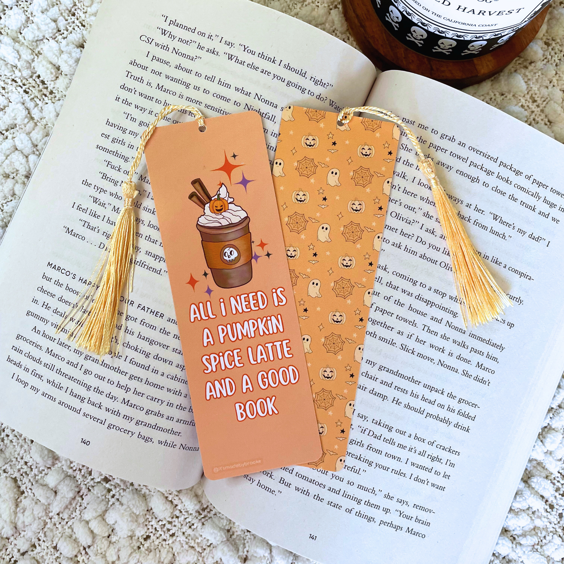 Pumpkin Spice Latte | Halloween | BOOKMARK