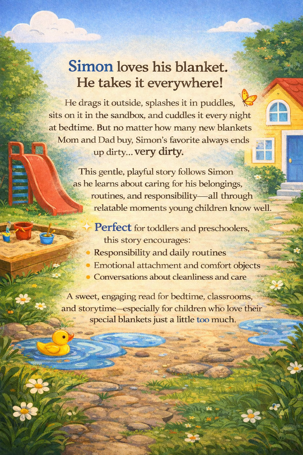 illustration from children’s picture book about responsibility and comfort objects