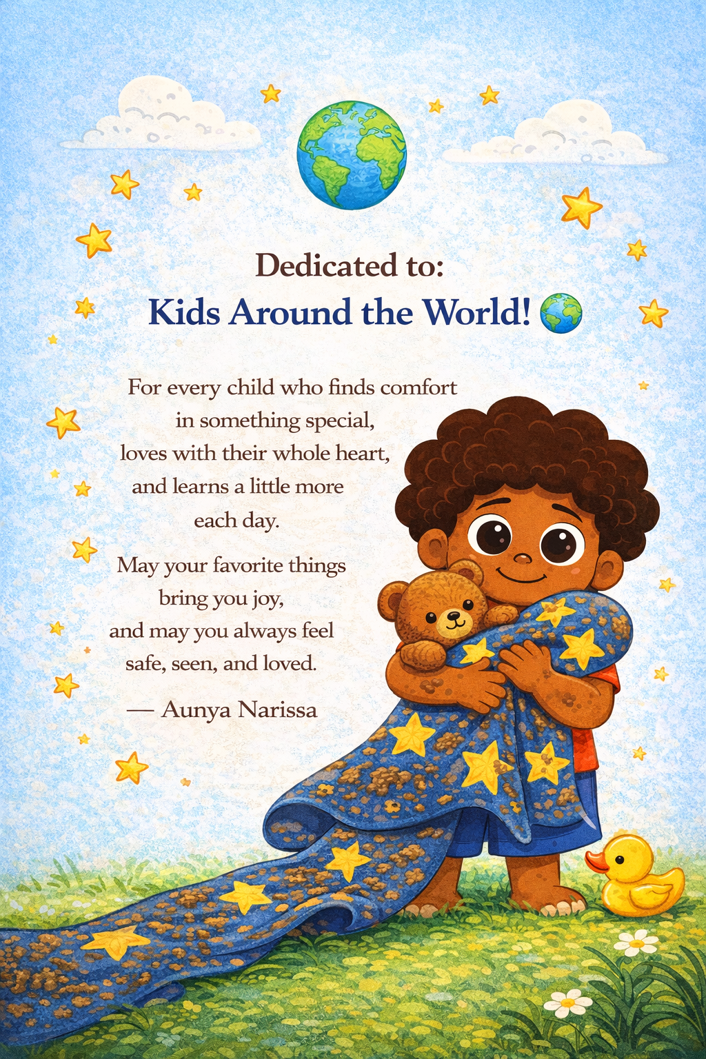 illustration from children’s picture book about responsibility and comfort objects