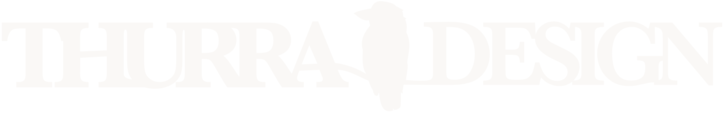 Logo for Thurra Design with stylized text and a bird silhouette in the middle.