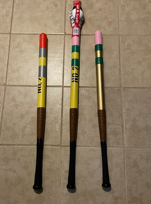 A theme of your choice on a wiffleball bat.