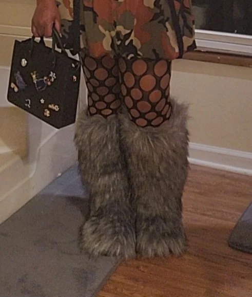 Cozy Chic Knee-High Faux Fur Boots