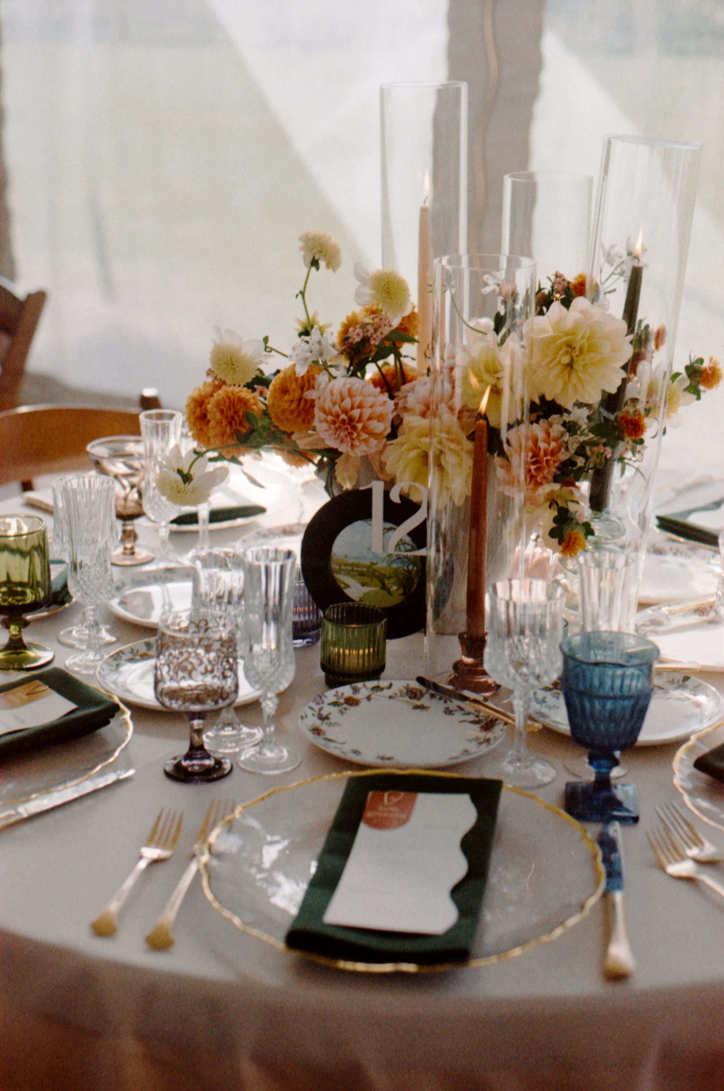 LBW65-wedding-reception-table-arrangement-flowers-vinyl record.jpg