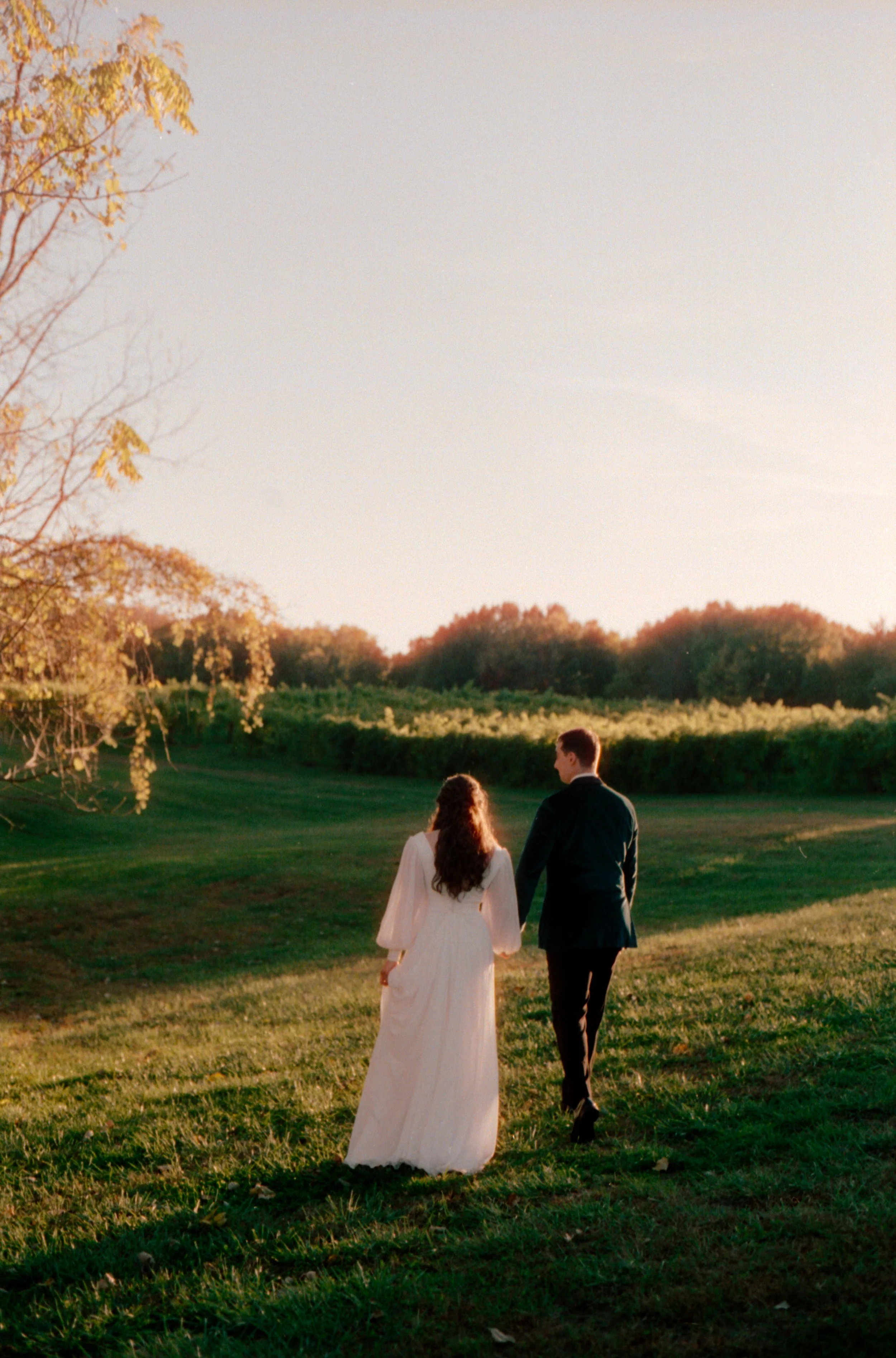 LBW104-wedding-couple-walking-together-grass.jpg