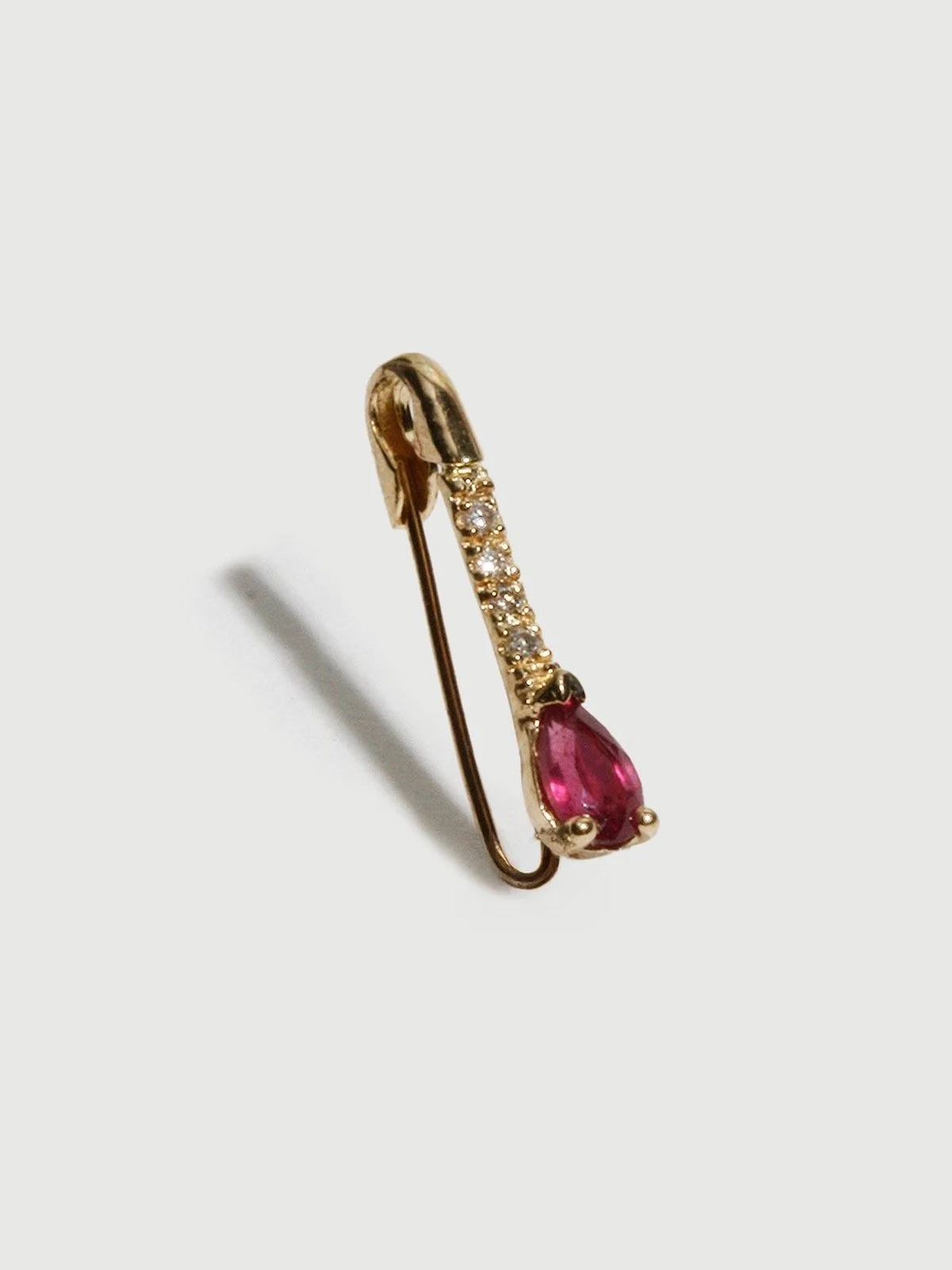 Loren Stewart Mini Gemstone Diamond Safety Pin, $475 at Loren Stewart
