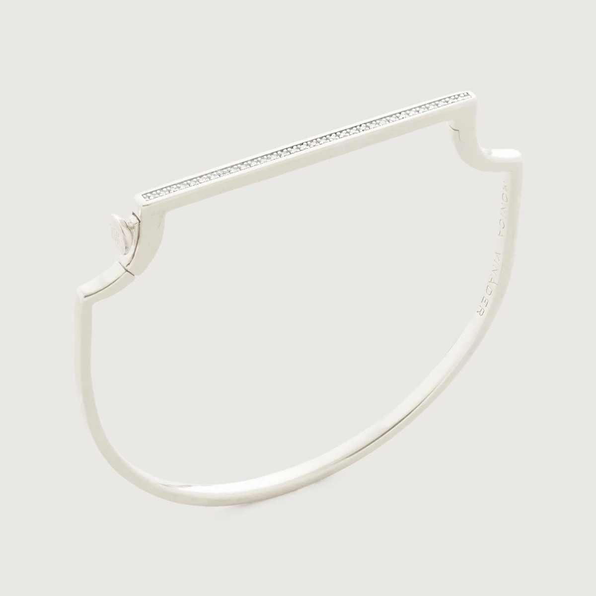 Monica Vinader Signature Skinny Diamond Bangle in Silver, $625 at Nordstrom