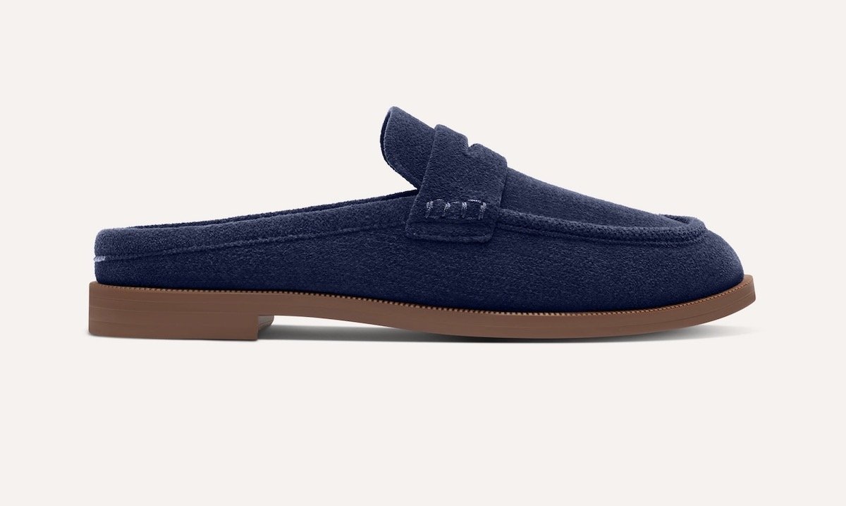 Rothy's The Penny Loafer Mule in ReVelvet Navy, $155 at Rothy's