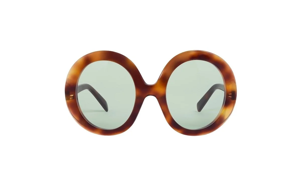 Celine Defile CL40345I in Tortoise and Green, $424 at Sunglass Hut