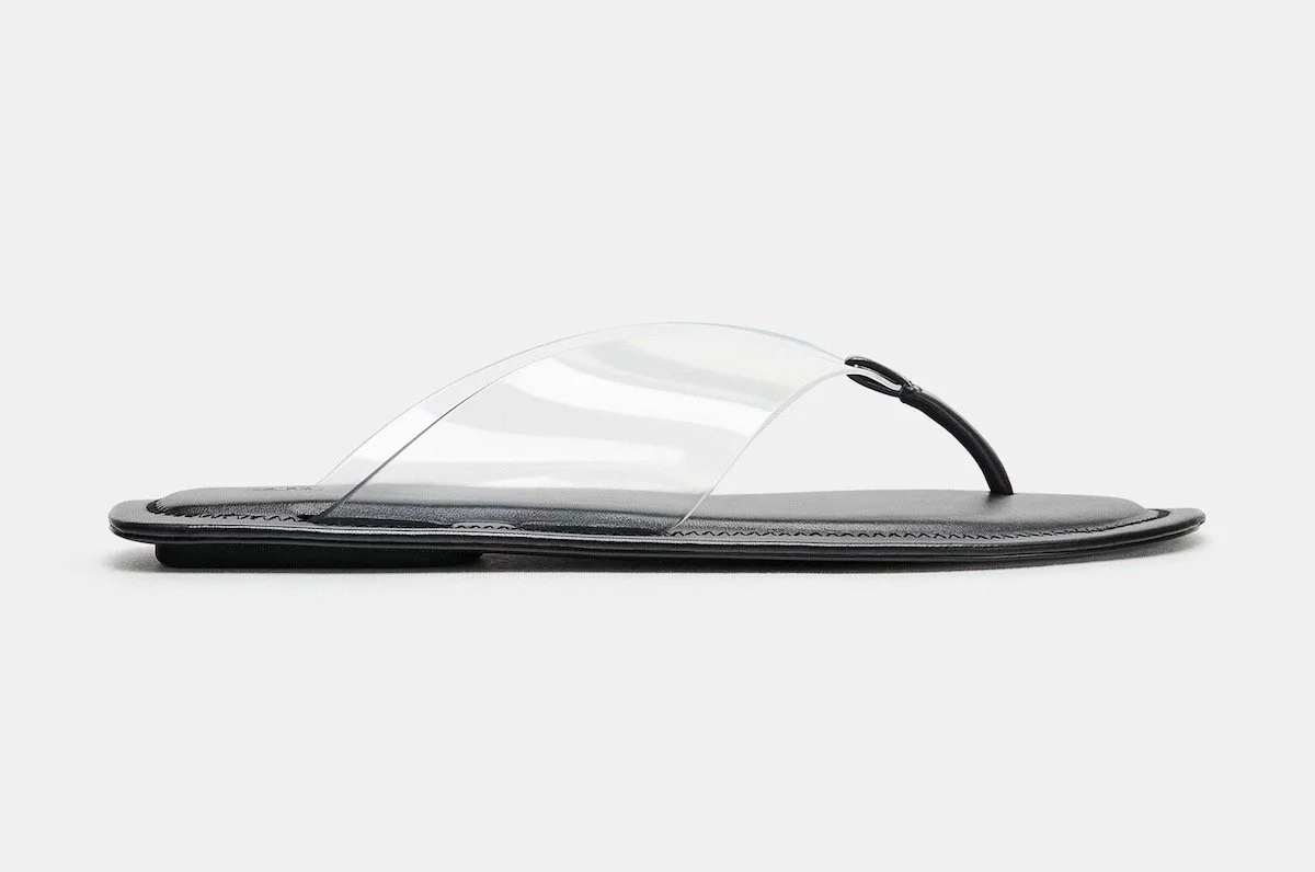 Zara Vinyl Strap Sandals, $59.90 at Zara