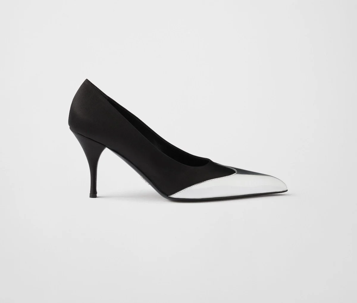 Prada Satin and Metallic Leather Pumps in Black, $1,250 at Prada