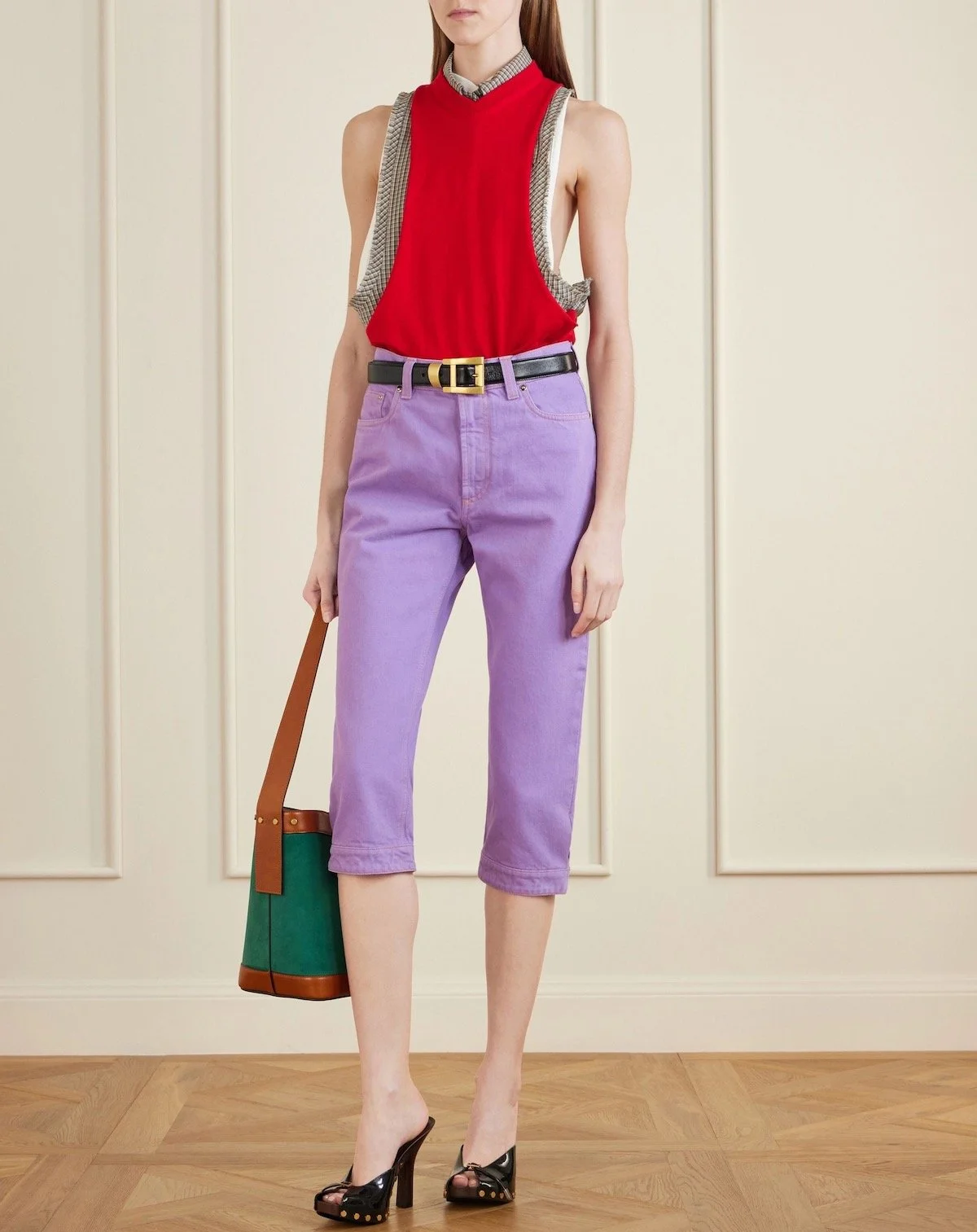 Versace Capri Slim-Leg Pants, $950 at Net-a-Porter