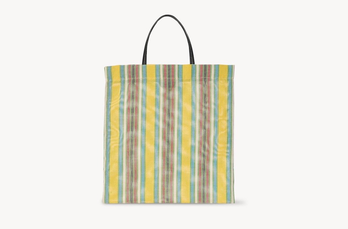 The Row Barn Mini Tote Bag in Mesh in Multicolor Warm, $870 at The Row