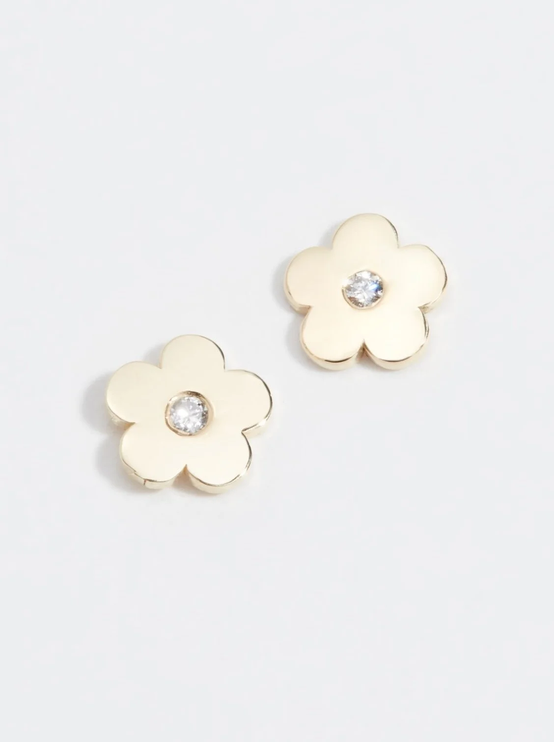 Jennifer Meyer 18k Gold Mini Daisy Diamond Center Earrings, $1,150 at Shopbop