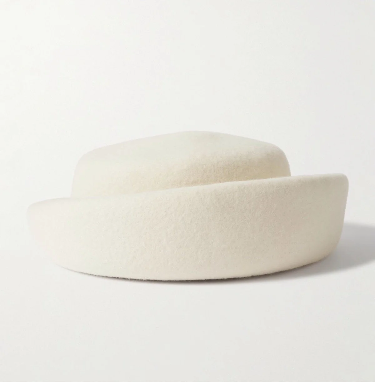 Gigi Burris Laura Wool-Felt Pillbox Hat in Ivory, $395 at Net-a-Porter