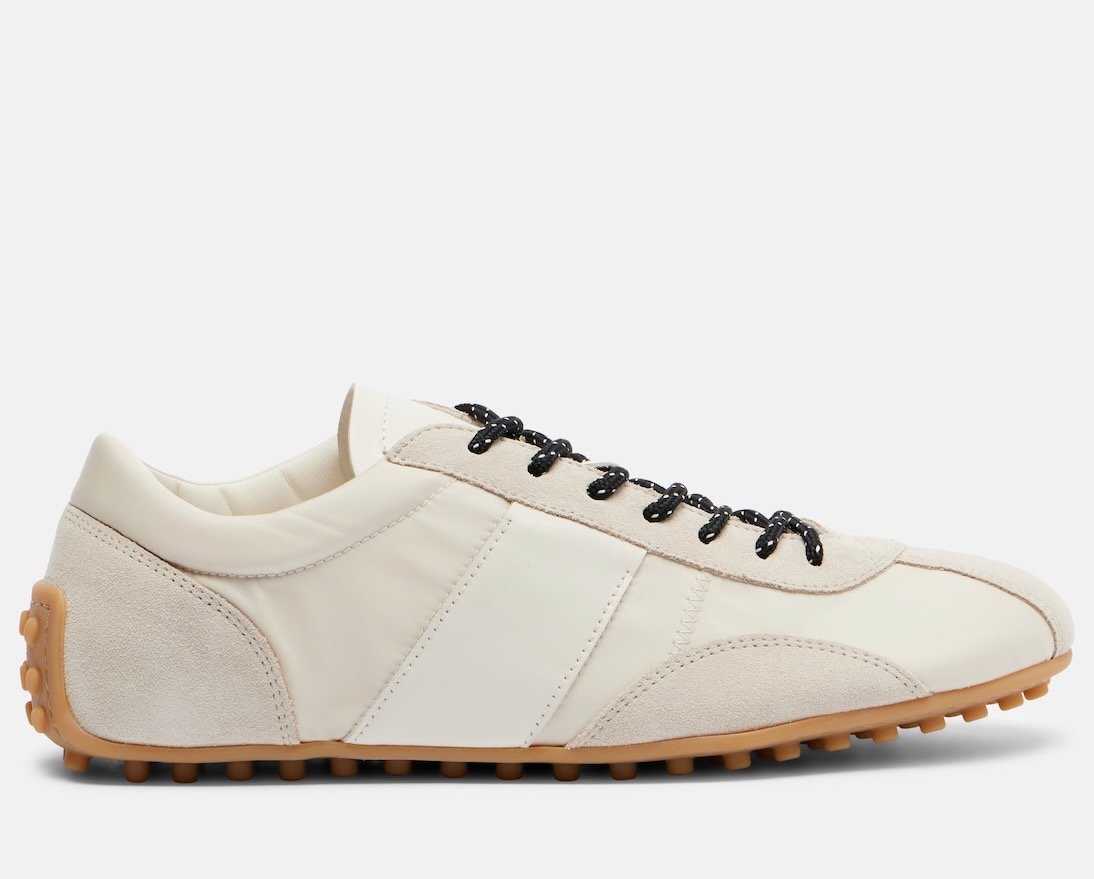 Tod’s Suede-Trimmed Satin Sneakers, $852 at Mytheresa