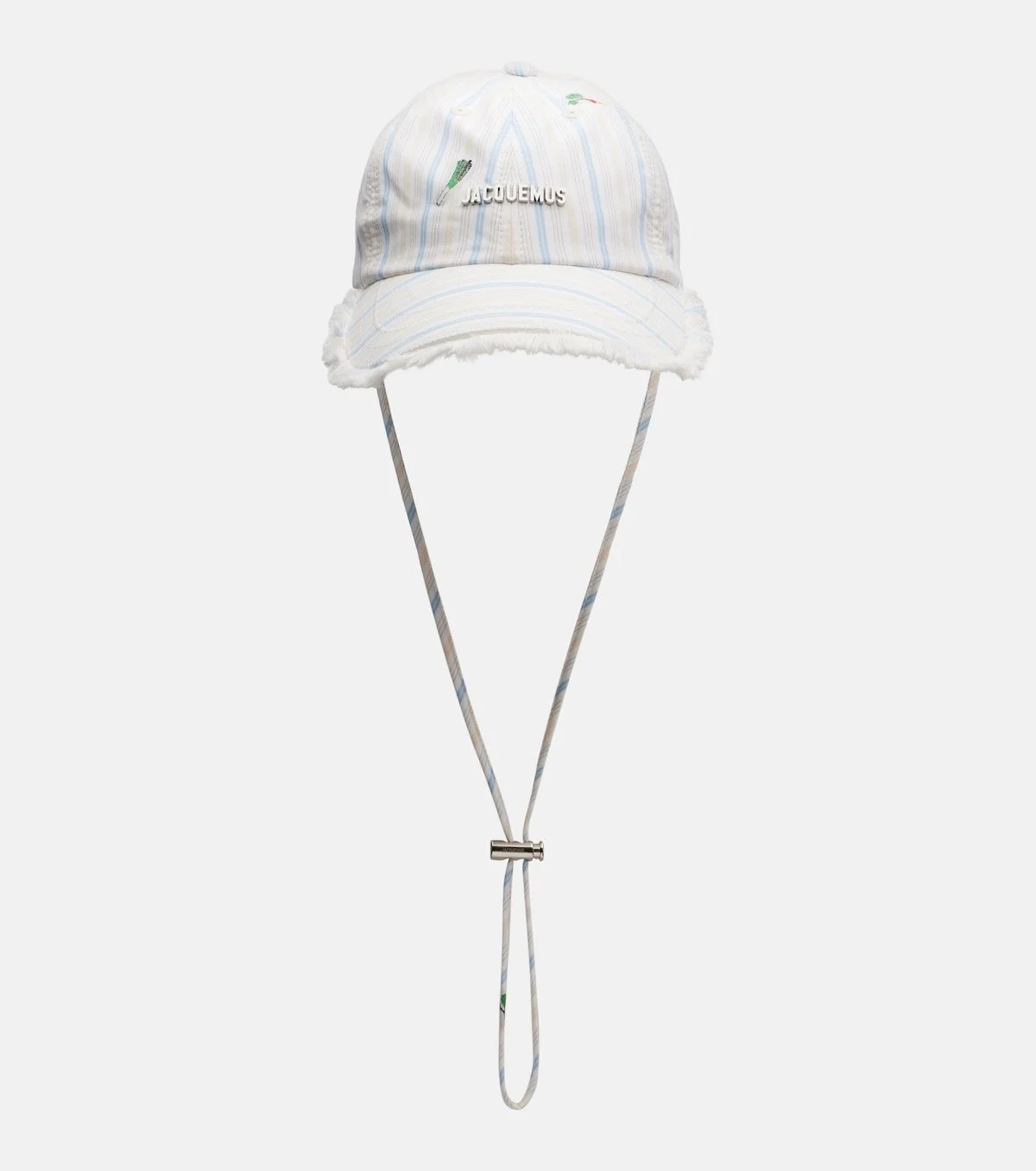 Jacquemus Artichaut Striped Cotton Canvas Baseball Cap, $114 at Mytheresa