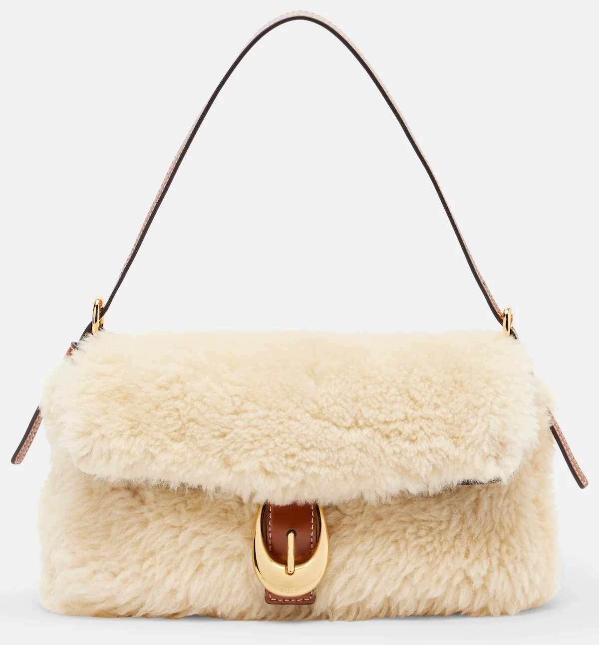 Staud Harlow Shearling Shoulder Bag, $560 at Mytheresa