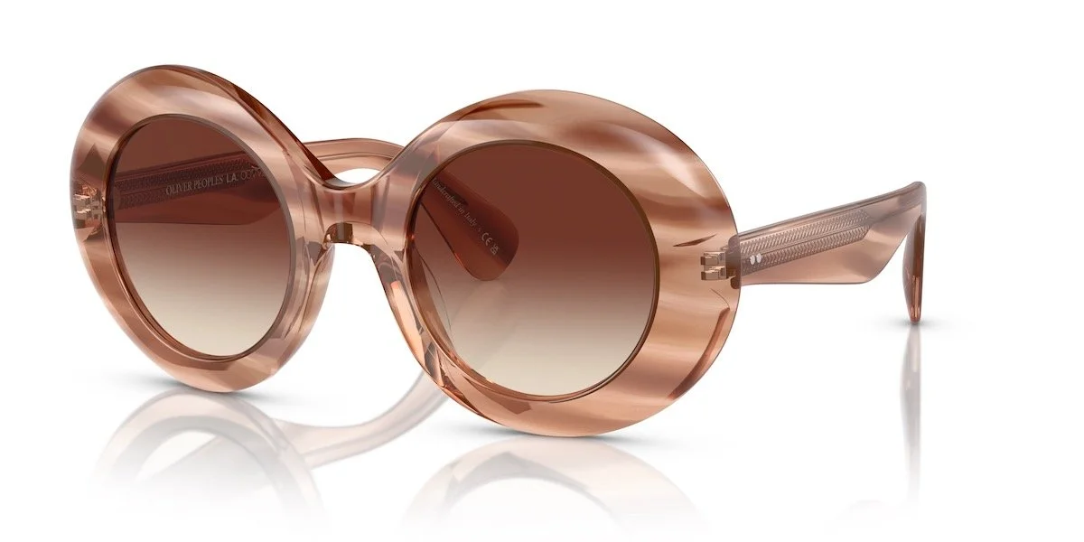 Oliver Peoples Dejeanne in Washed Sunstone Acetate and Spice Brown Gradient Plastic, $440 at Oliver Peoples