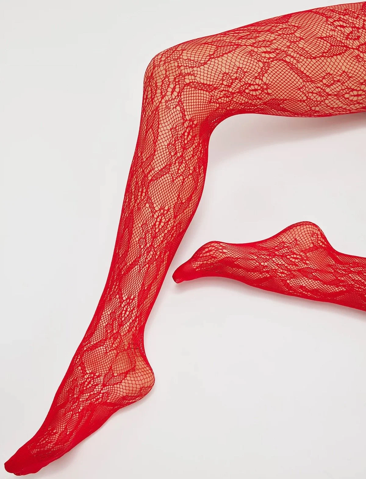 Free People Limitless Lace Tights in Red, $38 at Free People
