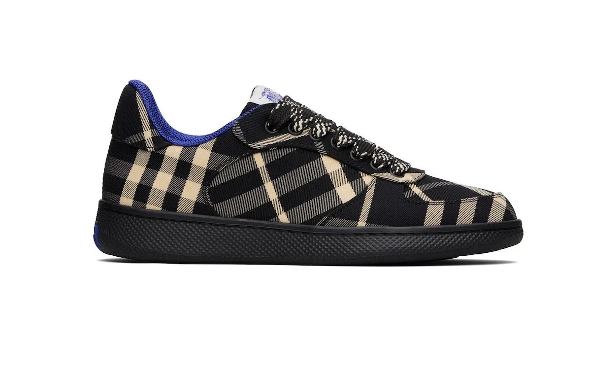 Burberry Black & Beige Check Terrace Sneakers, $750 at SSENSE