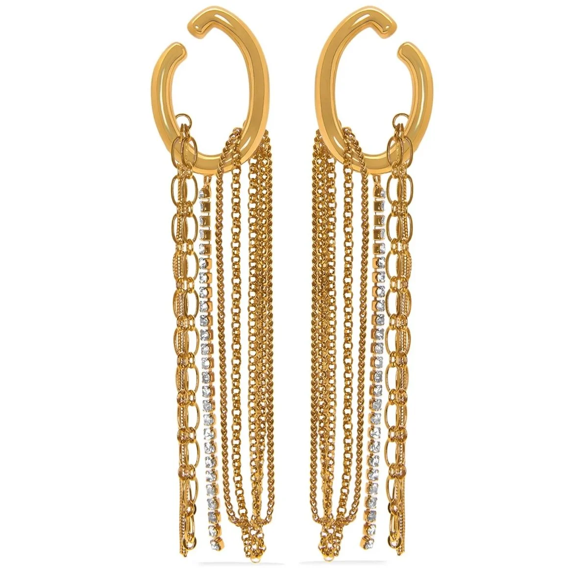 Oscar de la Renta O Chain Fringed Earrings, $520 at Farfetch