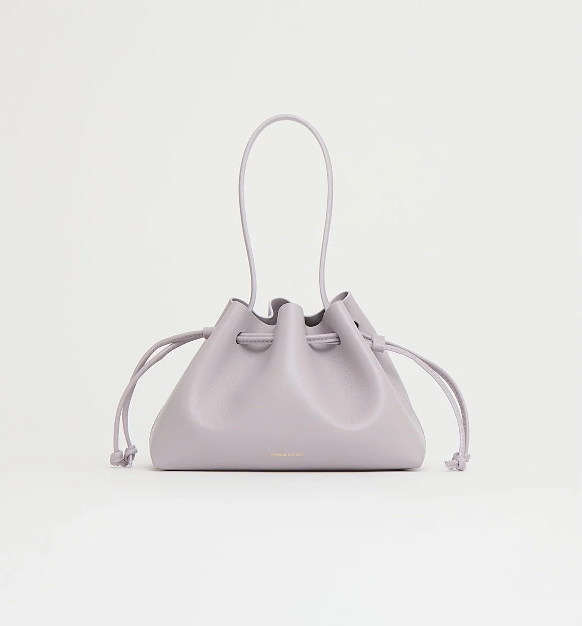 Mansur Gavriel Drawstring Pouchette in Lila, $380 at Mansur Gavriel