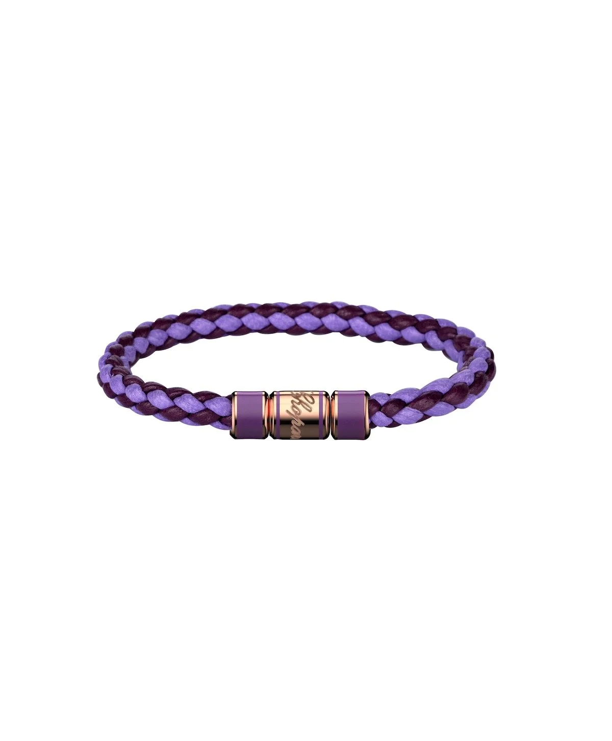 Chopard Signature Bracelet in Purple Lambskin/Rose Gold-Toned Metal, $472 at Chopard