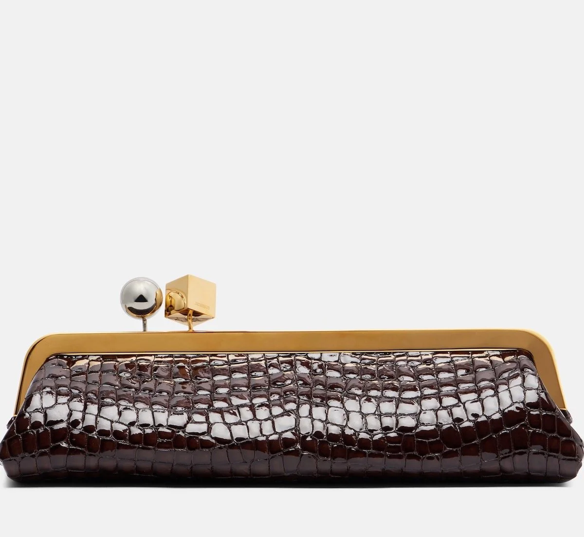 Jacquemus Salon Croc-Effect Leather Clutch, $1,605 at Mytheresa