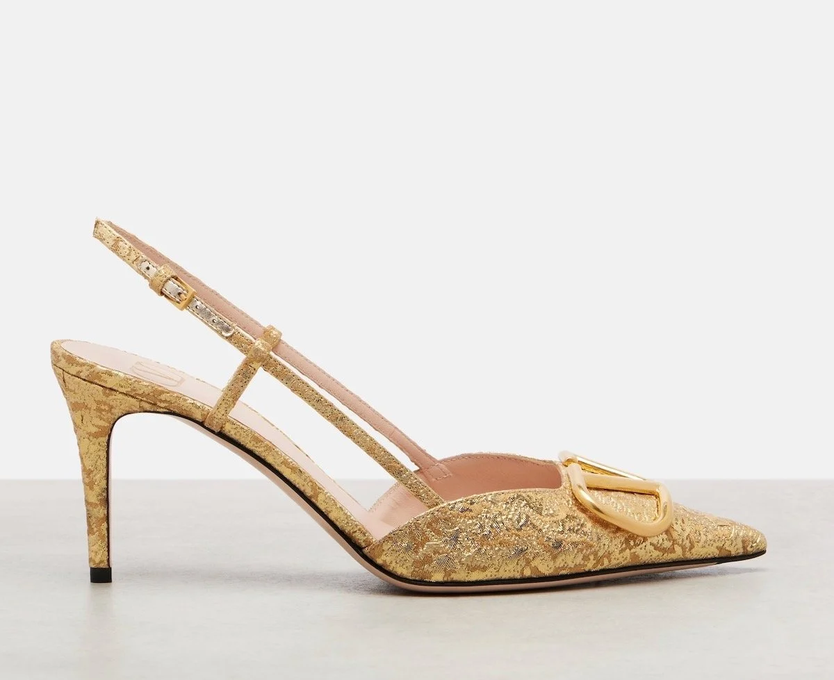 Valentino Garavani VLogo 80 Jacquard Slingback Pumps, $1,190 at Mytheresa