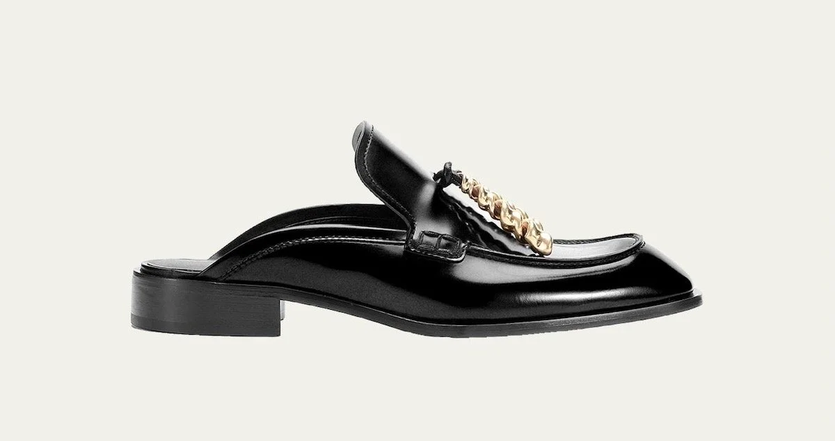 Loewe Edge Leather Loafer Mules, $1,400 at Bergdorf Goodman