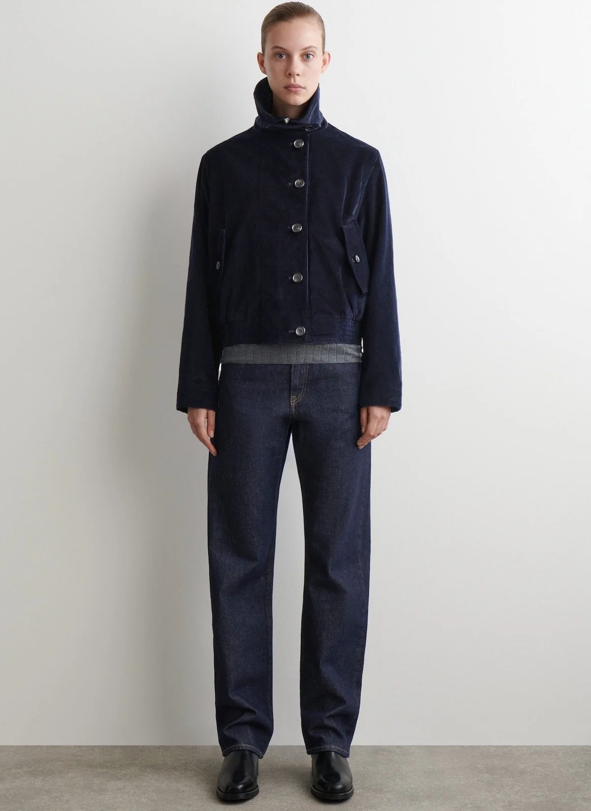 COS Corduroy Funnel-Neck Jacket, $229 at COS