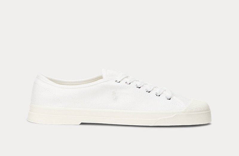 Polo Ralph Lauren Essence 100 Canvas Cap-Toe Sneaker in Deckwash White, $78 at Ralph Lauren